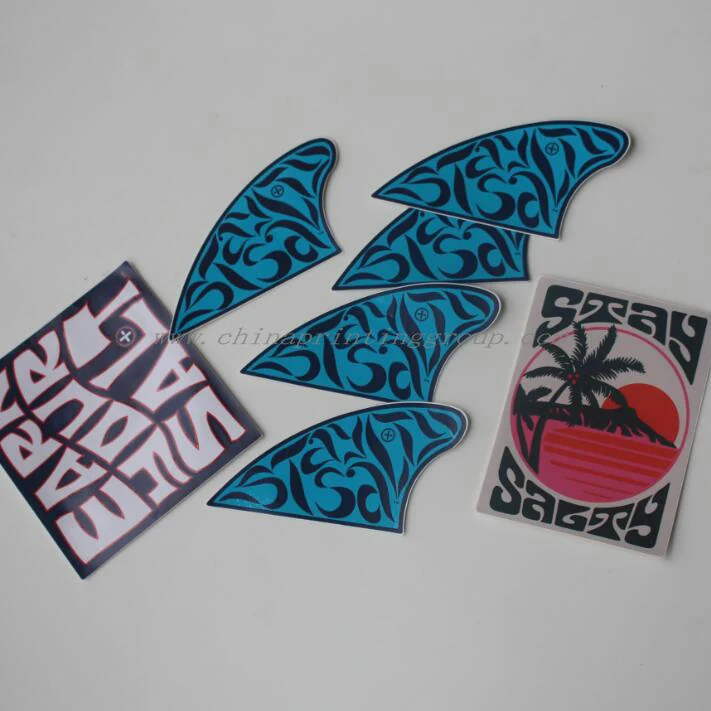 Roll of printed logo stickers from narrow-web flexographic press