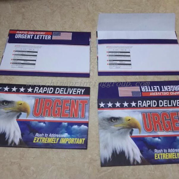 Envelope flap detail showing tamper proof closure