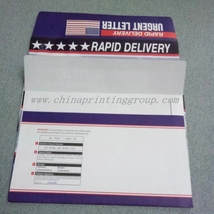 Mailing envelope with die cut address window