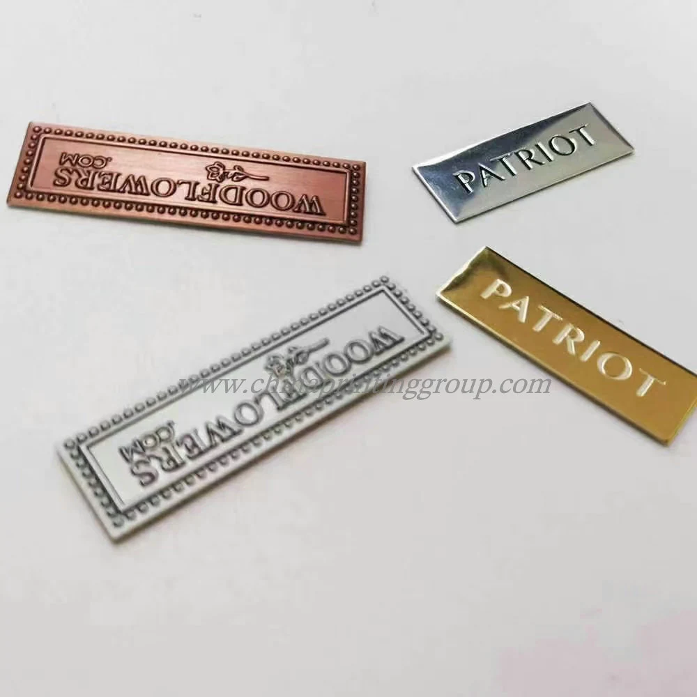 Stainless steel metallic labels with serial numbers