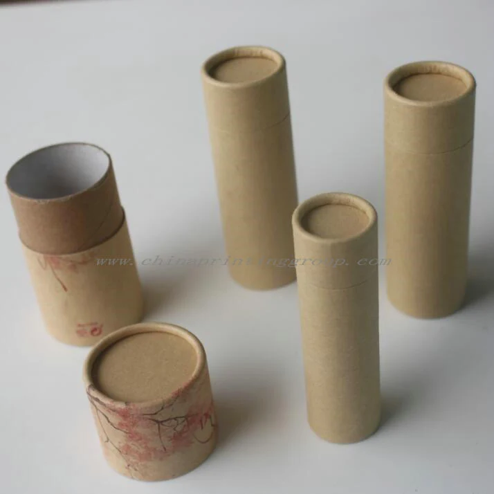Printed kraft paper tube box for a roller bottle oil set