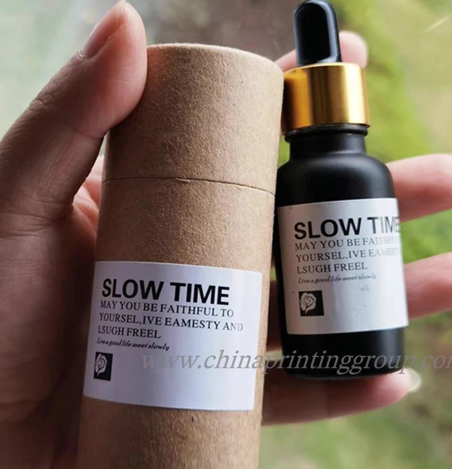 Kraft paper tubes for 5ml to 100ml essential oil glass dropper bottles