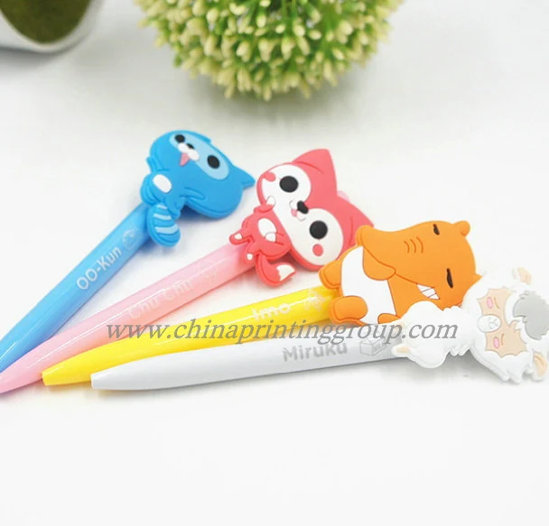 Assorted custom logo pens in Pantone matched colours