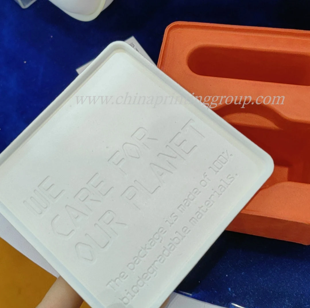 FSC biodegradable moulded pulp packaging box for skincare