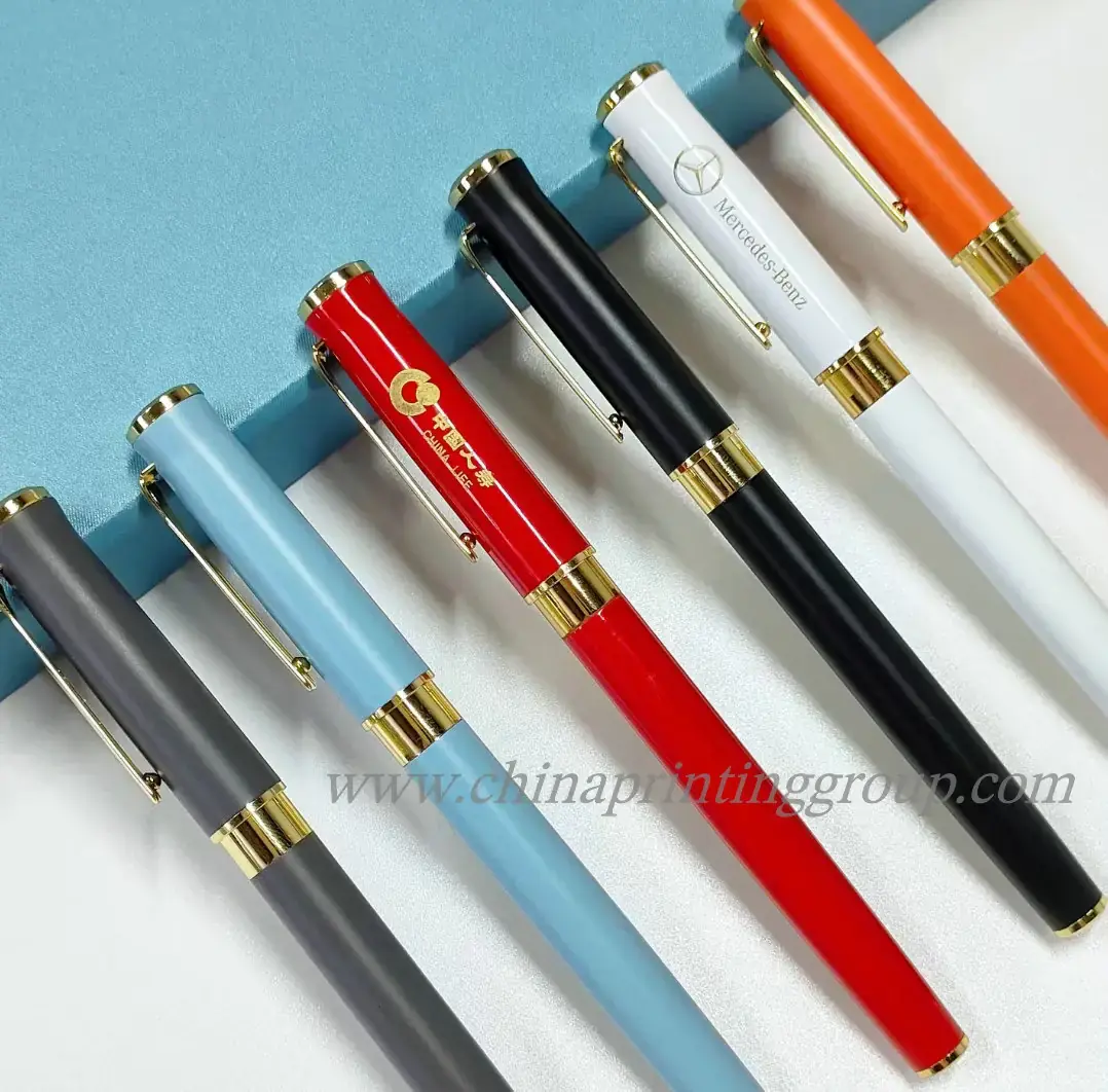 Metal gift ballpoint pen with custom engraved logo