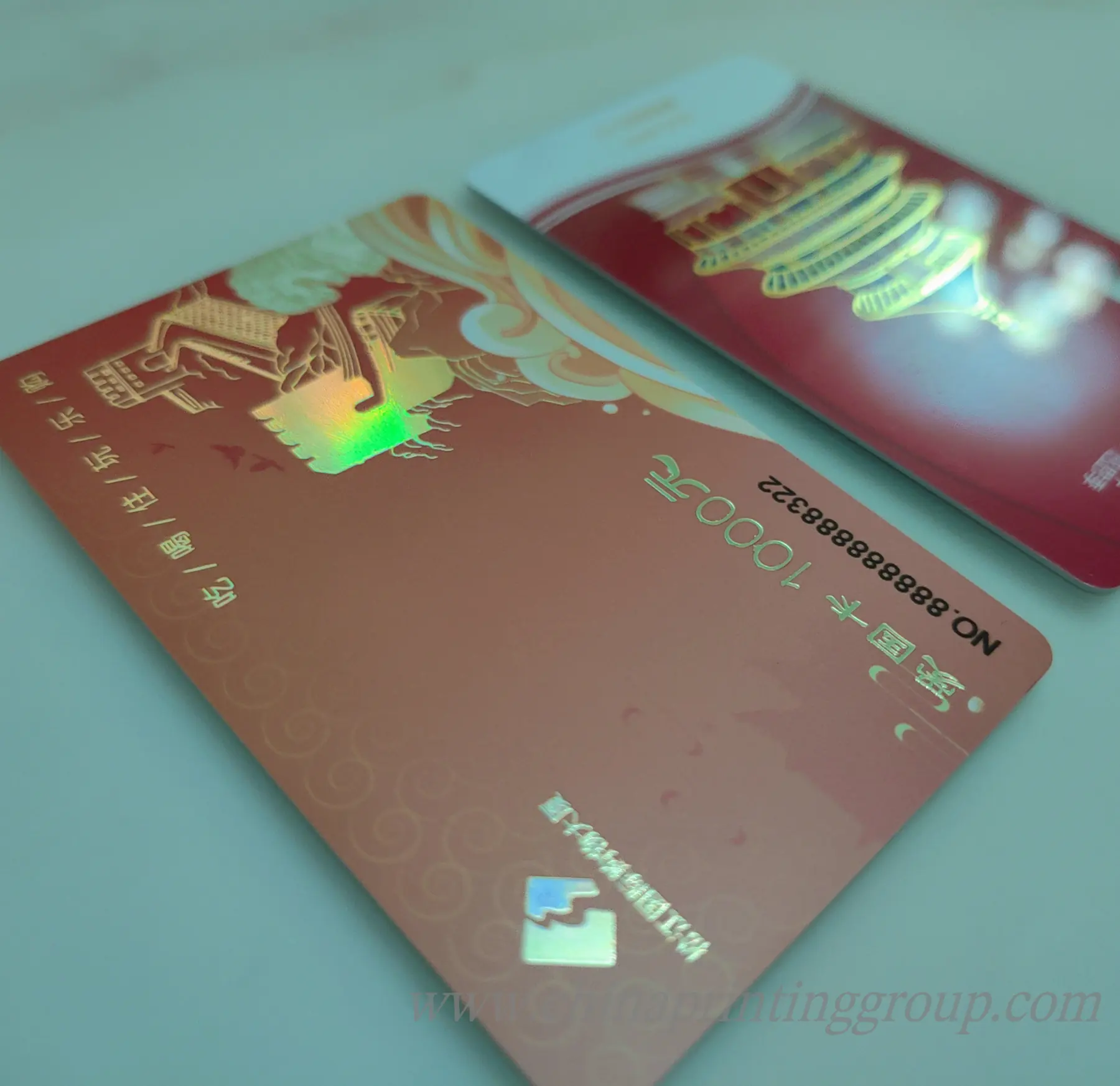 Custom printed plastic PVC business cards with full colour logo