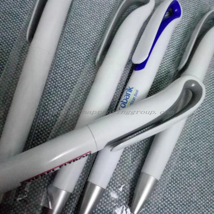 Printed advertising pens laid out together
