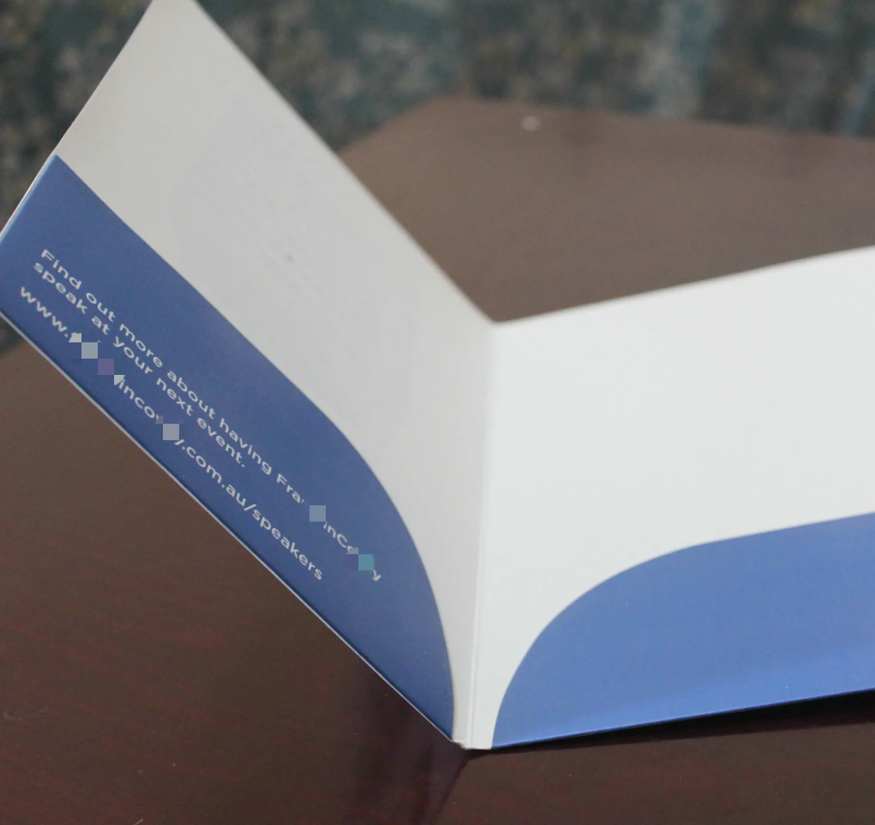 Custom logo pocket folder in full colour for a business document set