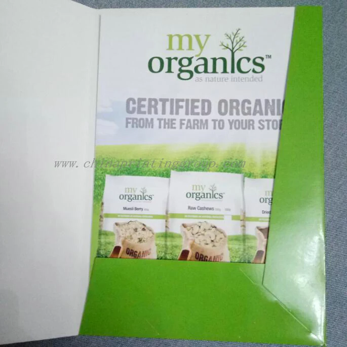 Custom printed two pocket presentation folder with company logo
