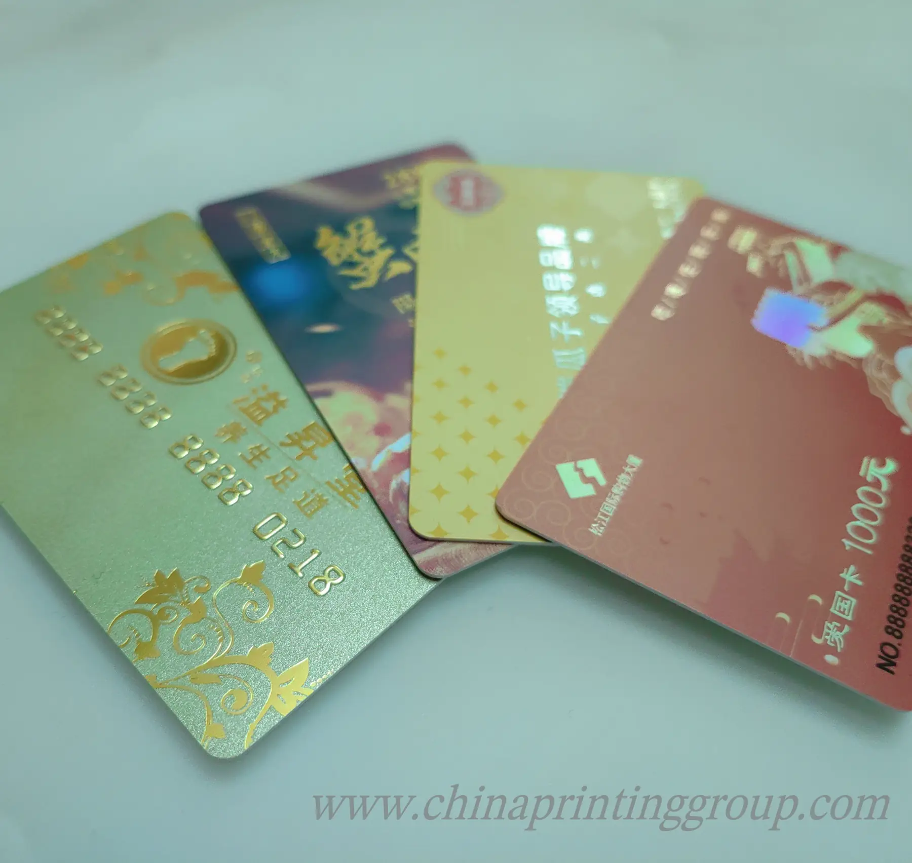 Custom printed PVC gift cards with round corners