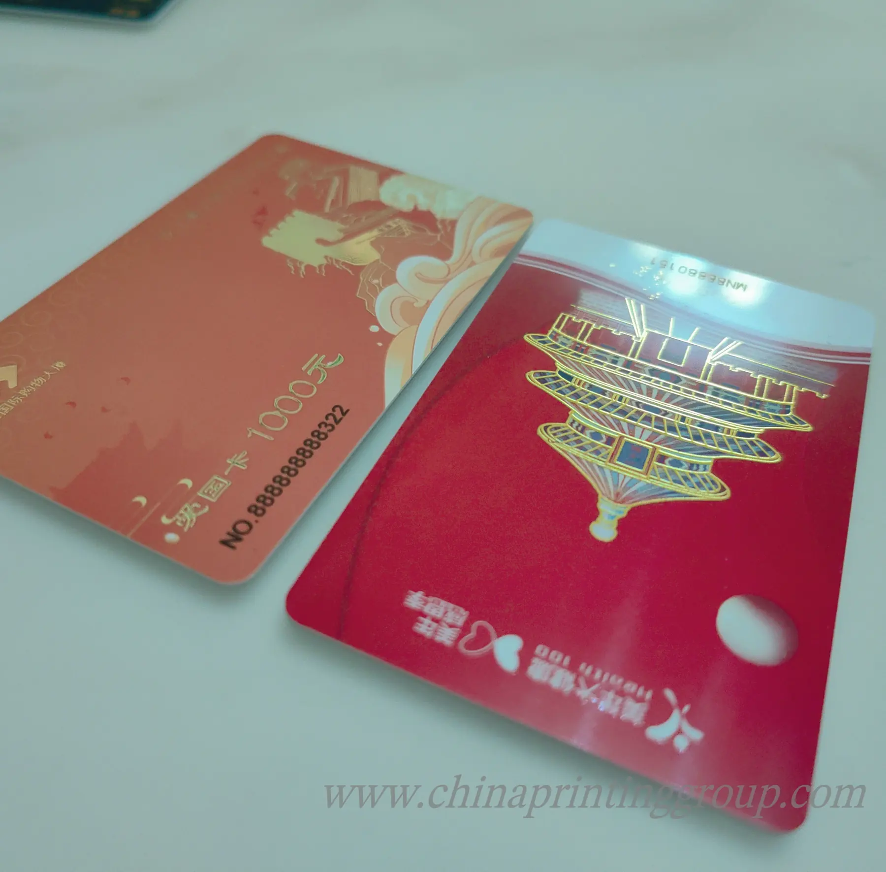 Stack of laminated PVC cards showing card thickness