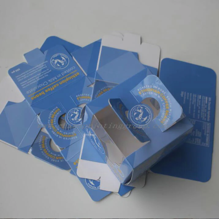 Wholesale square custom printed coffee box with transparent window