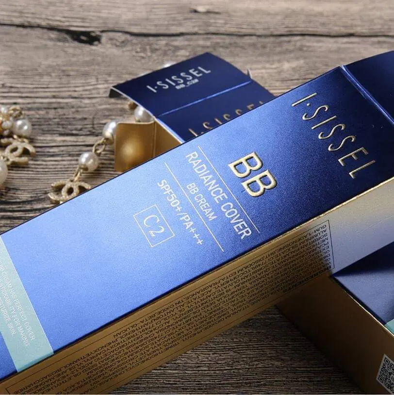 Custom white printed corrugated cardboard box for cosmetics