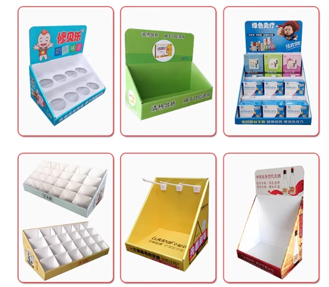 Custom printed cardboard counter display for cosmetic products