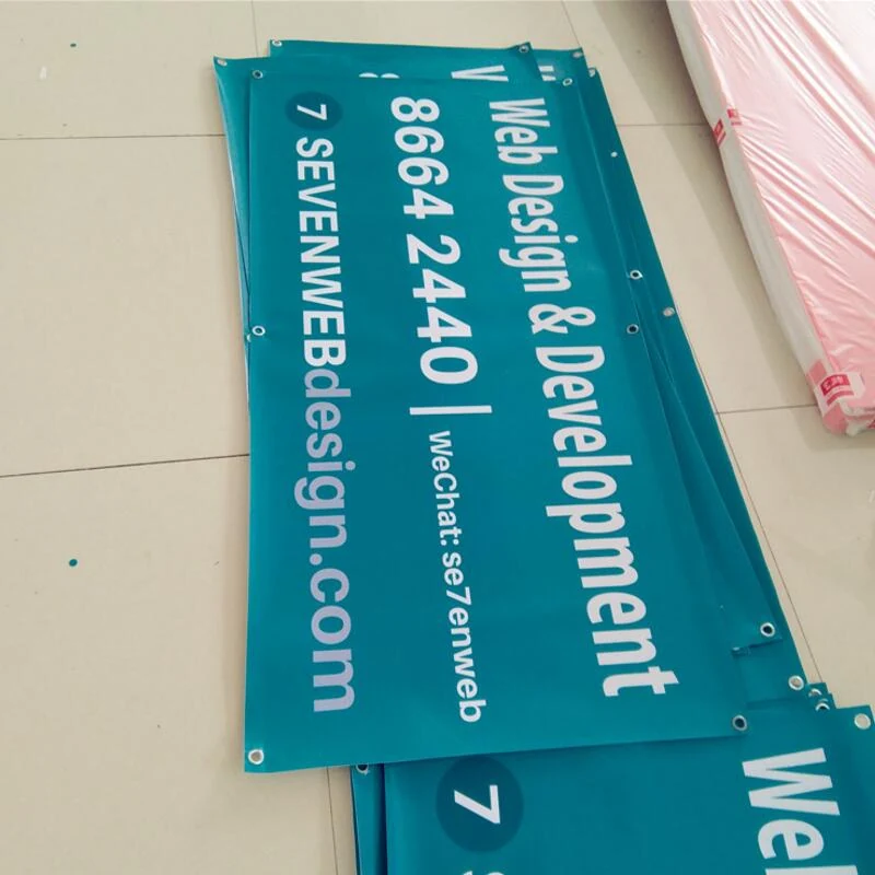 PVC vinyl promo banner used for outdoor advertising