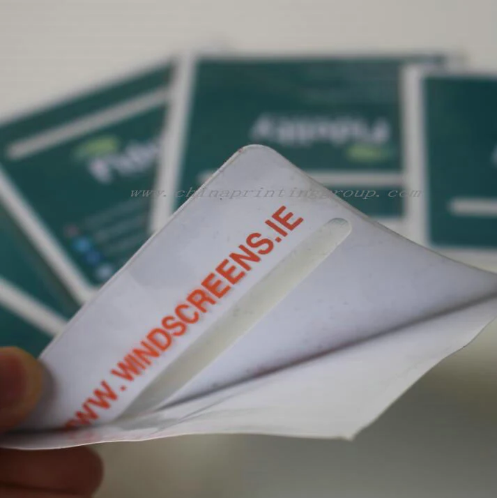 Branded pocket sticker sheets printed for a bank in full colour