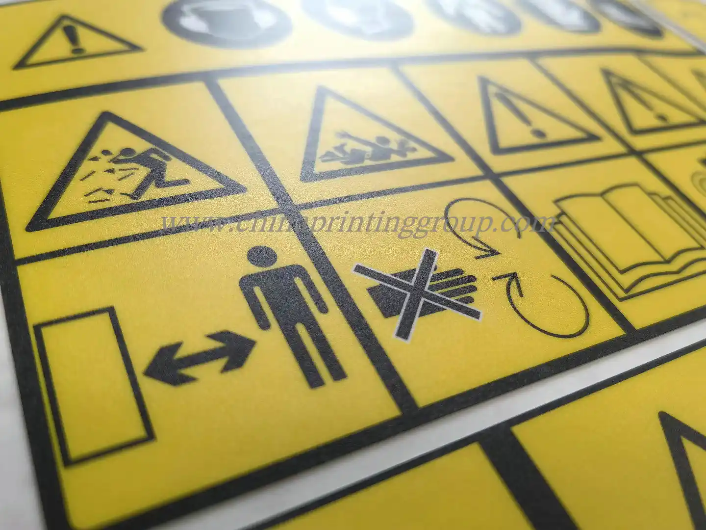 Frosted plastic label applied to an electronics housing