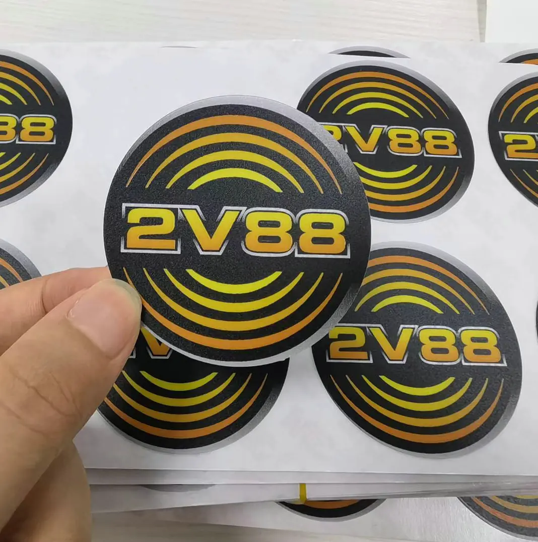 Custom shape frosted surface PC sticker labels