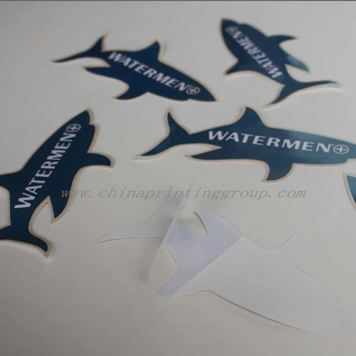 Sheet of custom printed stickers in rectangle and circle shapes