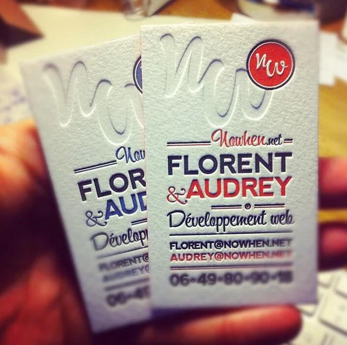 Custom business cards with coloured edges fanned out
