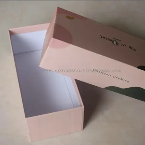 Matte red lid and base rigid cardboard gift box
