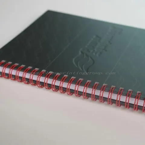Custom A5 spiral bound notebook with printed hardcover