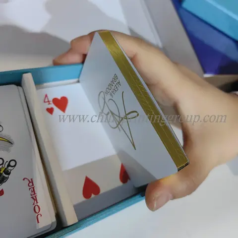 Wholesale custom PVC plastic playing cards with printed backs