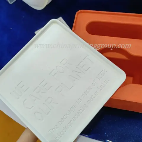 FSC biodegradable moulded pulp packaging box for skincare