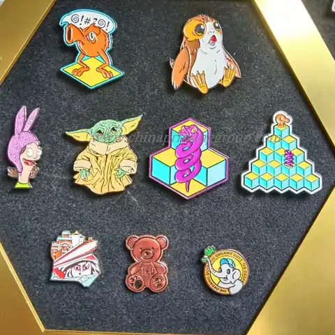 Personalised metal badges with custom company logo enamel