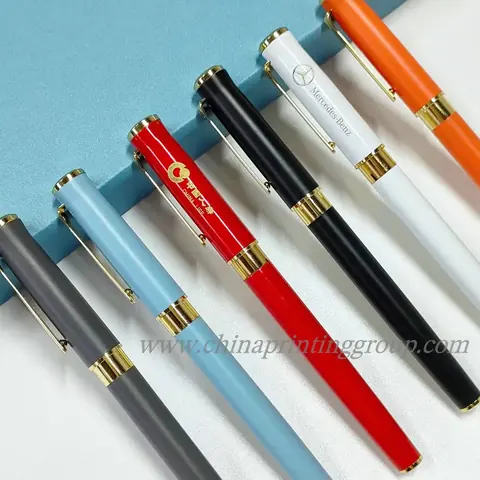 Metal gift ballpoint pen with custom engraved logo