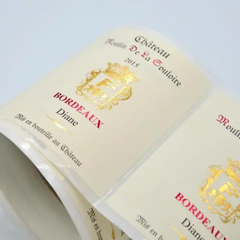 Roll of personalized self-adhesive stickers printed in full colour