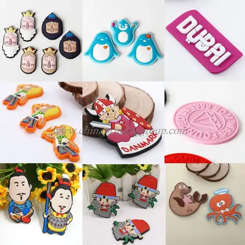 Custom soft PVC fridge magnets die cut to shape