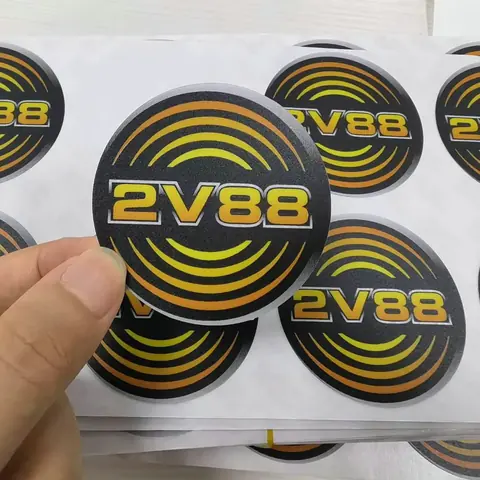 Custom shape frosted surface PC sticker labels