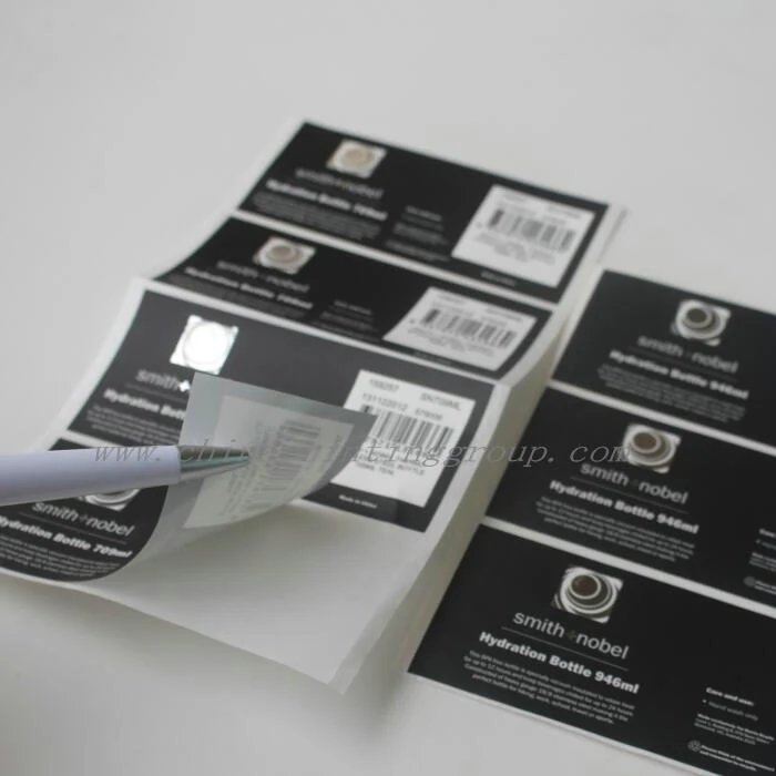 Self adhesive PP synthetic labels printed in full colour