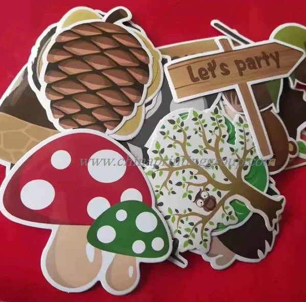 Die cut custom vinyl sticker paper labels in assorted shapes