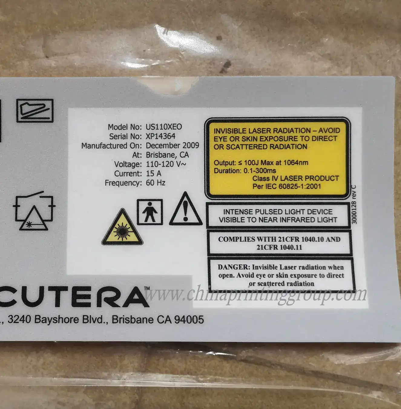 Sheet of die cut vinyl stickers with QR codes and unique numbering