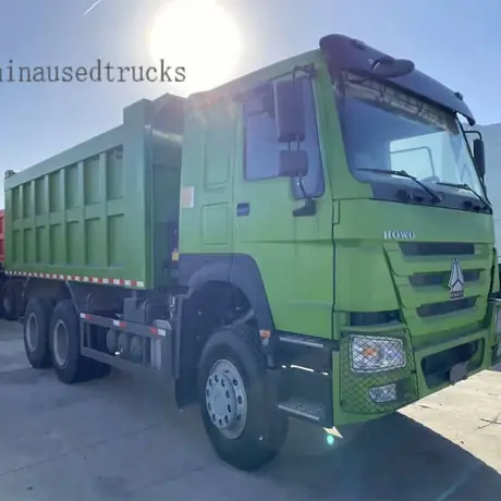 Left-hand drive HOWO 5.6m dump truck sell at a low price for export from China Used Trucks