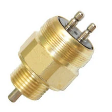 2-pin mechanical reversing light switch for Mercedes-Benz 0015454714 with M27X1.0 thread and M18X1.5 size, black moulded housing and metal terminals