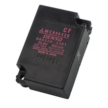 24V 6-pin electronic flasher relay assy 066500-3491 with black moulded housing and flat blade terminals