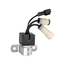 24V 100A ISUZU starter relay 1-81171-075-1 with black moulded housing and 10 flat blade terminals