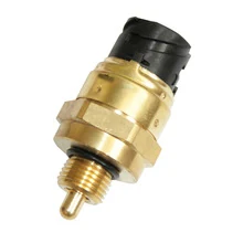 Yellow copper 4-pin oil pressure sensor for VOLVO EC240B and EC290B with M16X1.5mm thread and integrated sealing washer