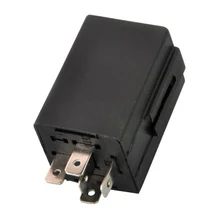 24V 5-pin electronic flasher unit 2075450505 for BEIBEN truck with black moulded housing and flat blade terminals