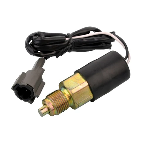 Mechanical push control brake lamp switch for NISSAN 25310-00Z03 with M18X1.5 thread and 24 mm spanner size, black housing and metal contacts