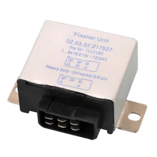 6-pin electronic alarm flasher unit 4DM00647500 with original aluminum housing and flat blade terminals