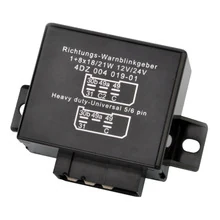 Black 6-pin electronic alarm flasher unit for Mercedes-Benz 4DZ004019-001 with flat blade terminals and moulded housing