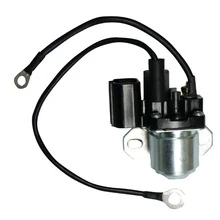 24V 100A MITSUBISHI M8T starter relay M8T63271 with black moulded housing and 10 flat blade terminals