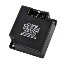 24V 5-pin electronic flasher relay assy for MITSUBISHI FUSO MC848790 with black moulded housing and flat blade terminals
