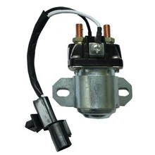 12V 100A MITSUBISHI starter relay MD342751 with black moulded housing and 10 flat blade terminals