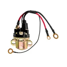 12V 100A MITSUBISHI starter relay ME077135 with black moulded housing and 10 flat blade terminals