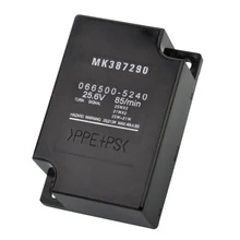 24V 6-pin electronic flasher relay assy for MITSUBISHI MK387290 with black moulded housing and flat blade terminals